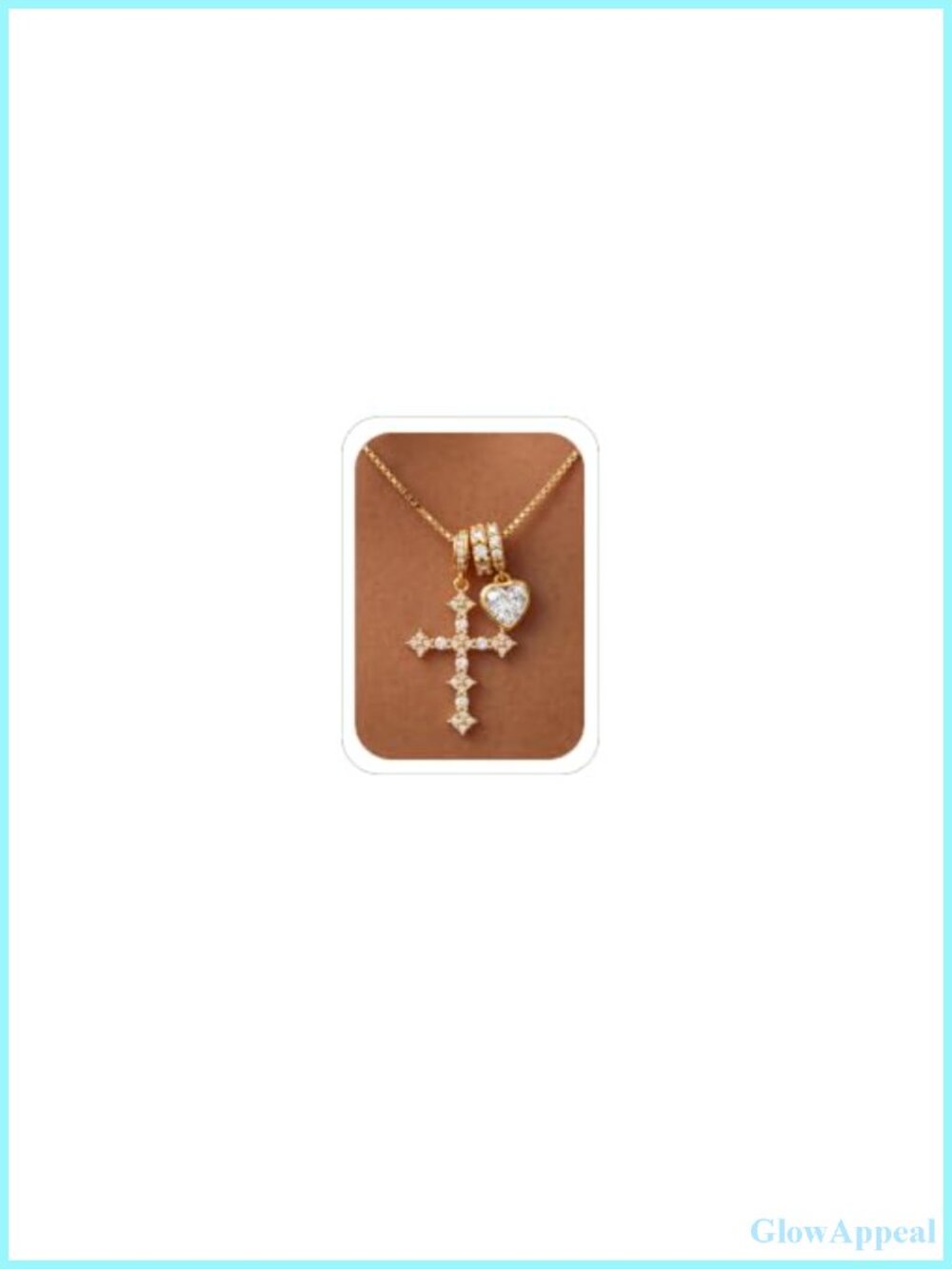 Crystal Pendant Necklace 14K Gold Plated Dainty Hypoallergenic Jewelry